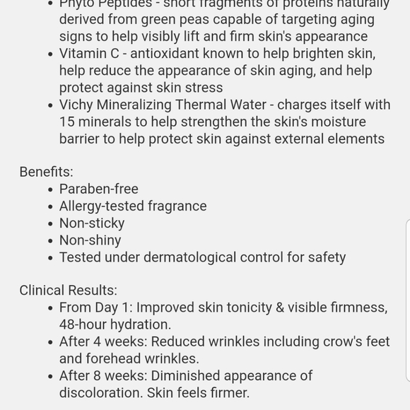 MINI VICHY LABORATOIRES LIFTACTIV PEPTIDE-C ANTI-AGING 48-HOUR MOISTURIZER. - Picture 4 of 6